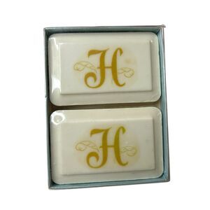 Katherine Gray French Milled Hand Soap Letter H Monogram 2 Sealed Soaps Vtg